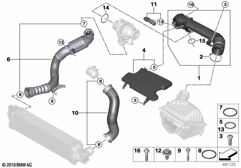 BMW E,F & G -Series Turbo Intercooler Boost Seal Fits F20 F30 F31 F10 F32 X3 X51