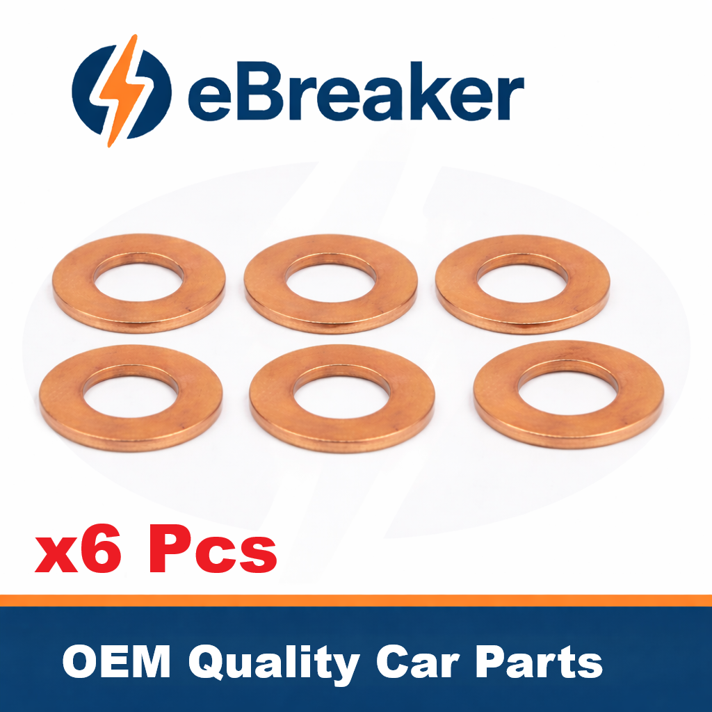 BMW Fuel Injector Copper Washer Seal Set  Diesel M57 N57 B57 Engine 6Pc 22471560