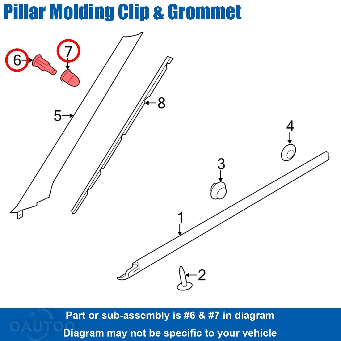 Land Rover Bodywork Trim Panel 8mm Expanding Rivet Interior & Exterior - x5 Pcs.12