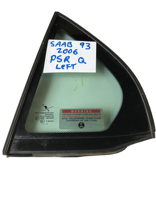 Saab 93 2006  Left Rear Quarter Glass Window0