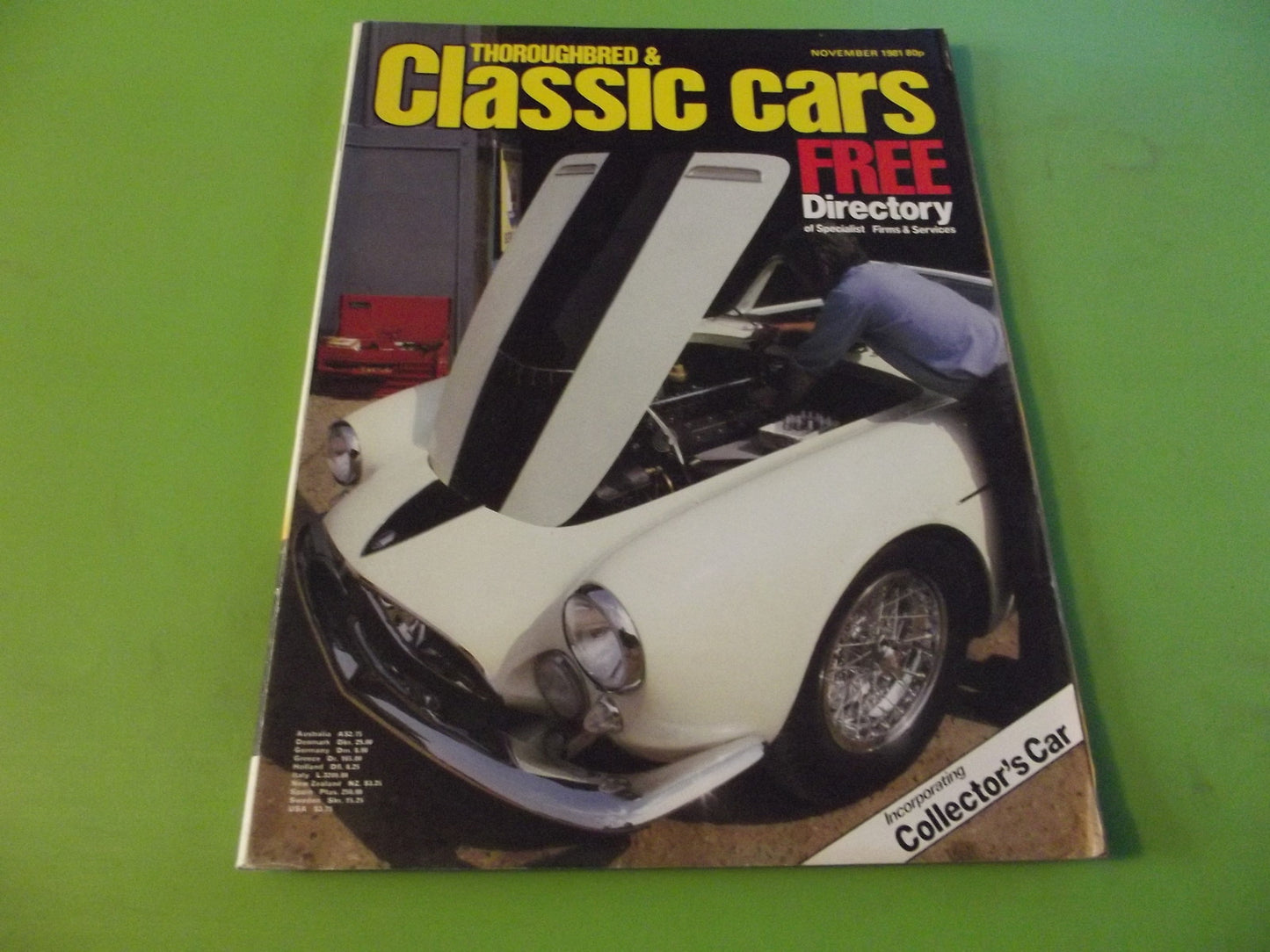 THOROUGHBRED AND CLASSIC CARS MAGAZINE NOVEMBER 1981 #C40