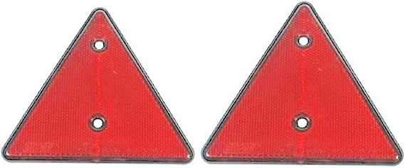 Red Rear Reflectors for Truck Van Trailers & Caravans Triangle Safety Markers x213