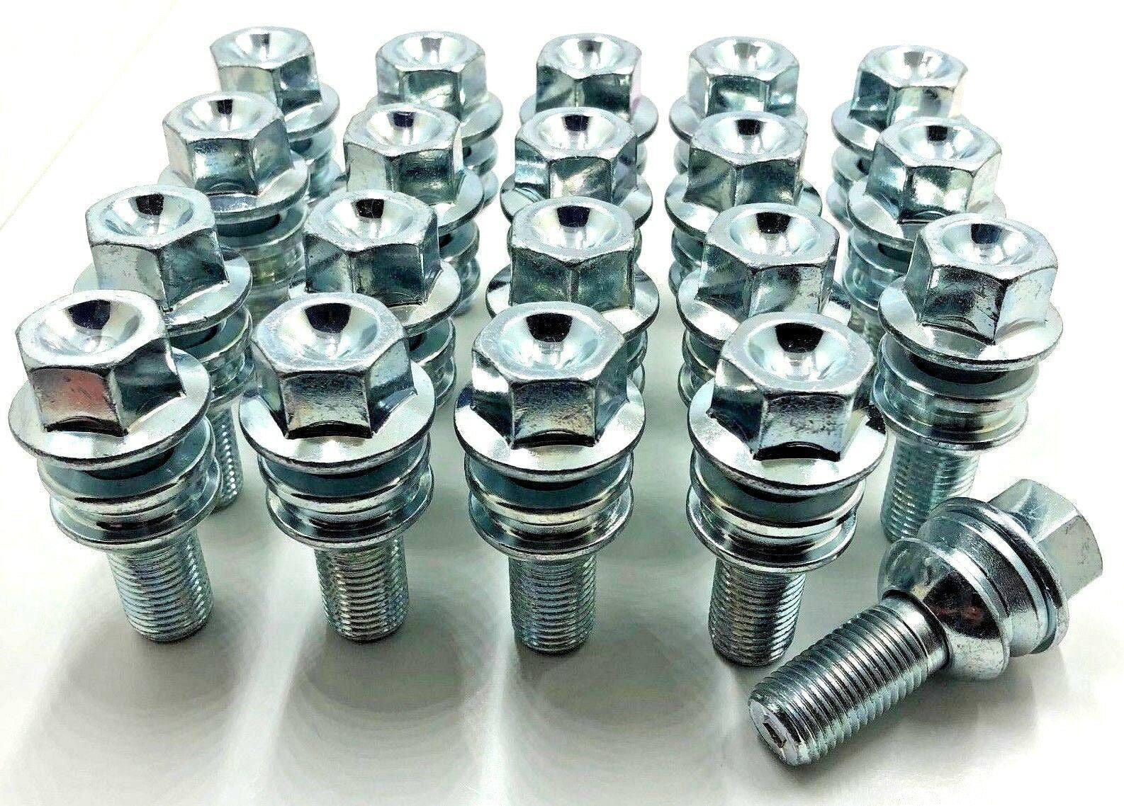 Silver Porsche Wheel Spacers 12mm 5x130 Kit with Extended O.E Bolts, HubCentric8