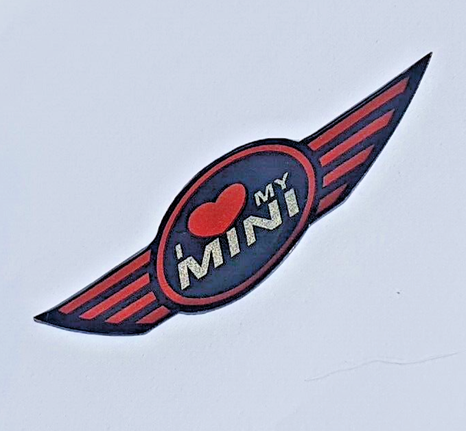 LOVE MY MINI COOPER Steering Wheel Badge Logo 3D Gel Gen 2 JCW R55 R56 R57 R584