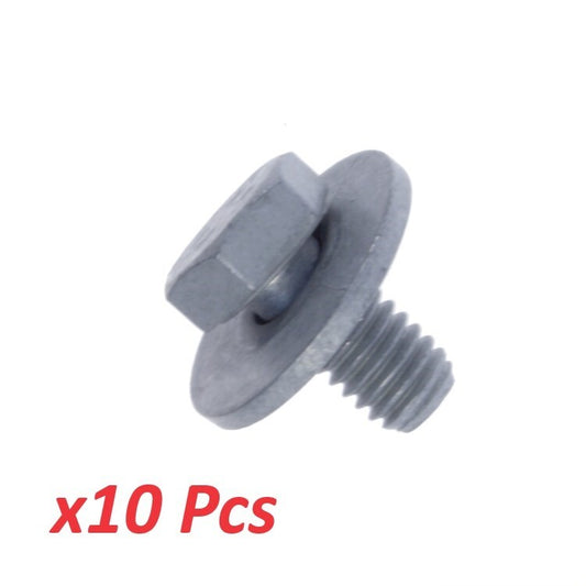 VW AUDI 10mm Captive Washer Bolt N10009110 x10 PCS Seat Skoda Fits Many Models0