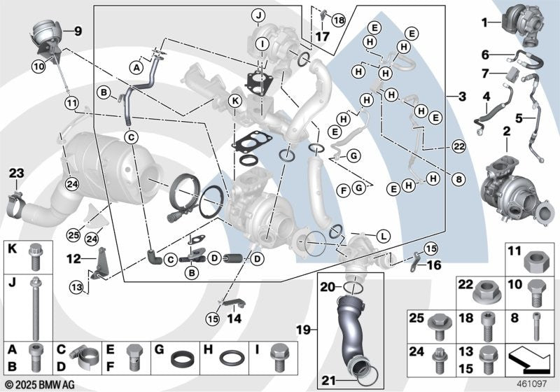 BMW Turbo Boost Pipe Air Intercooler O-Ring Seal for E F G Series OE 137185968506