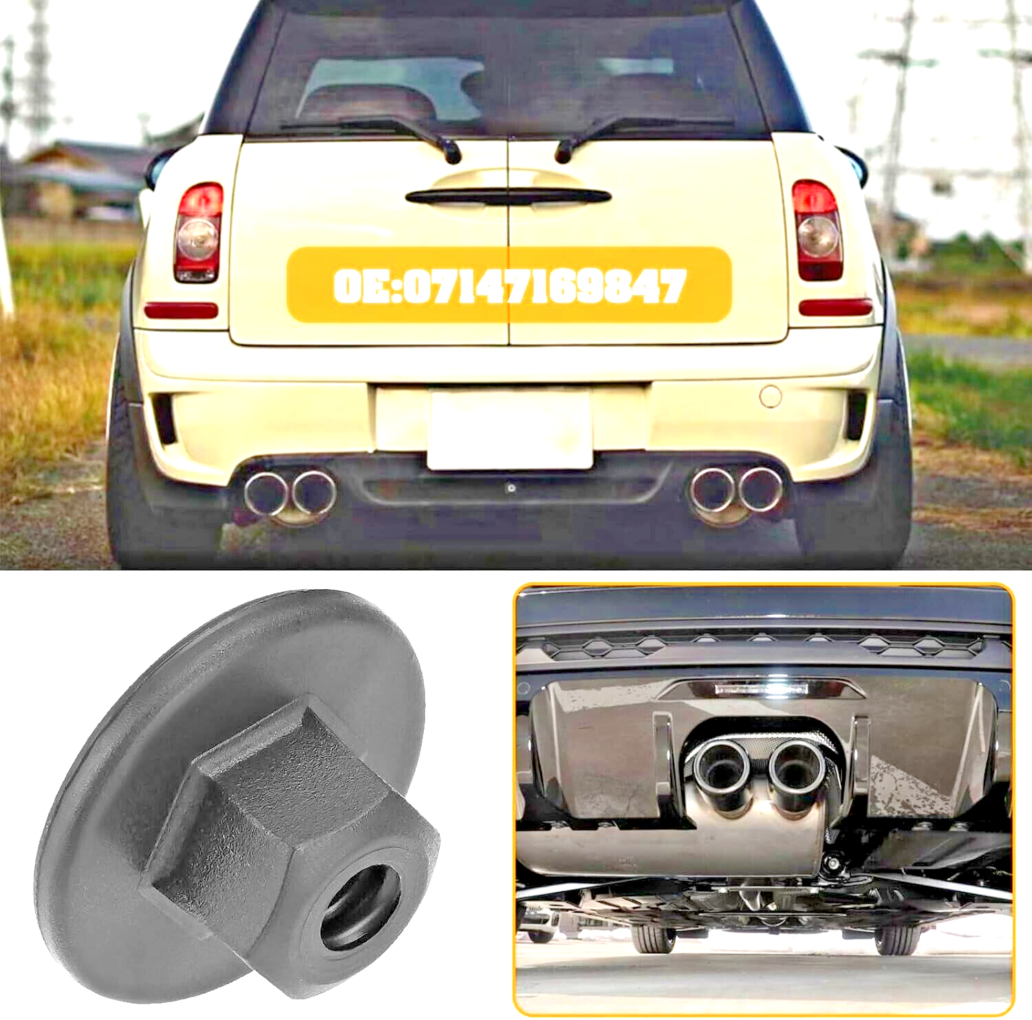 MINI 10mm Hex Head Threaded Plastic Nut Undertray wheel Arch x10 O.E 7169847 F569