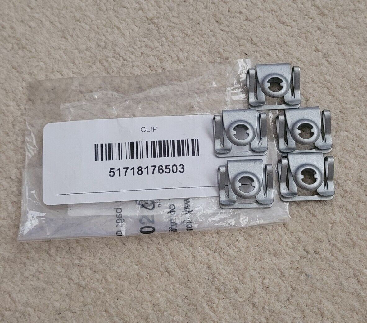 BMW C-Clip Sheet Metal Nut Clamp 5 7 SERIES 5x PCS 5171817650314