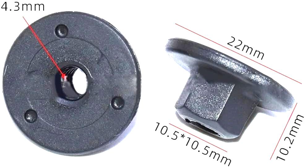 Car Arch Liner Splash Shield 10mm Hex Plastic Flanged Nut Pack of 15 Fastenings.8
