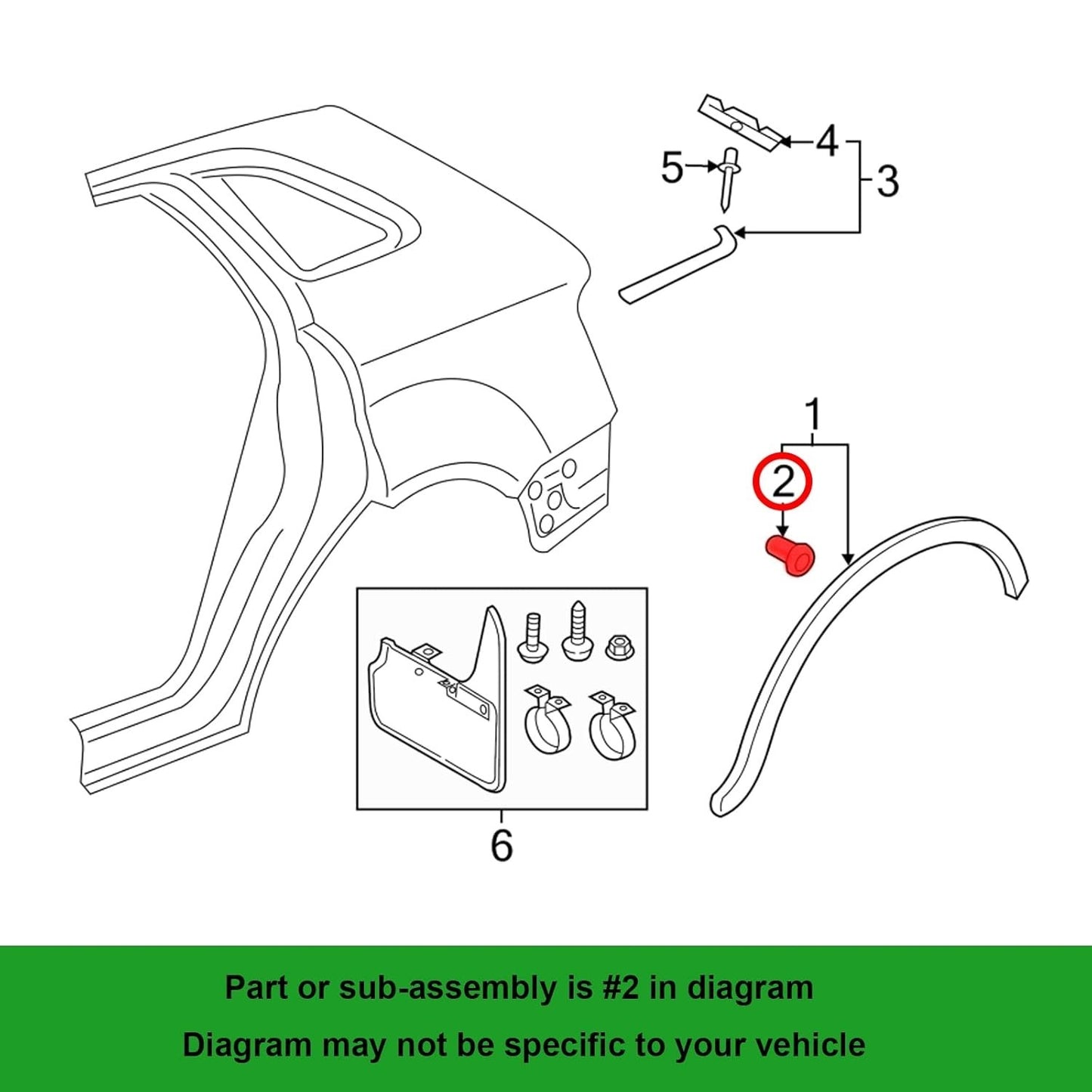 AUDI Wheel Arch Flare Moulding Trim Fastening Clip  x20, Q2 Q3 Q5 Q8 E-TRON RSQ38