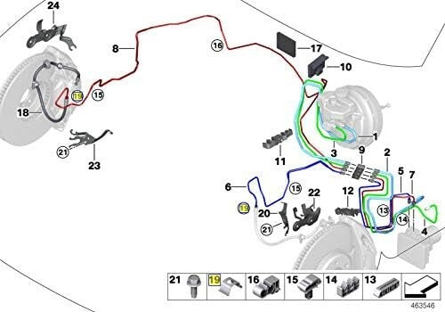 BMW BRAKE LINE HOSE RETAINING CLIP 34341163565 NEW GENUINE OEM X25