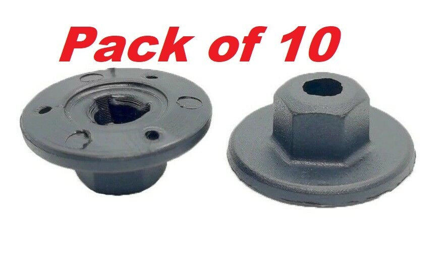 10mm Hex Head Plastic Flanged Nut x10 pcs Arch Liner, Splash Guard, Underbody0