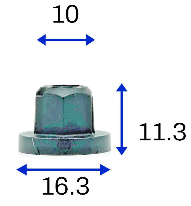 THREADED TRIM & BUMPER FIXING NUT VW N91018901 10PCS3