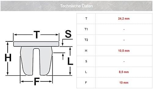 Hex Head Plastic Flanged 10mm Nut. x10 pcs Arch Liner, Splash Guard, Underbody6