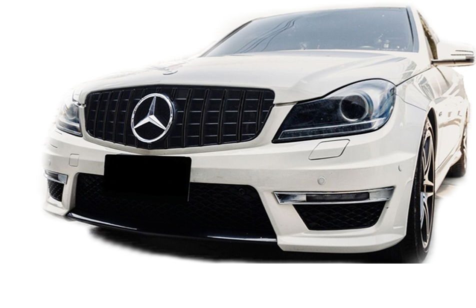 MERCEDES W204 C CLASS BLACK GRILLE AMG GT GTR STYLE 2007-2014 GRILLE GRILL0