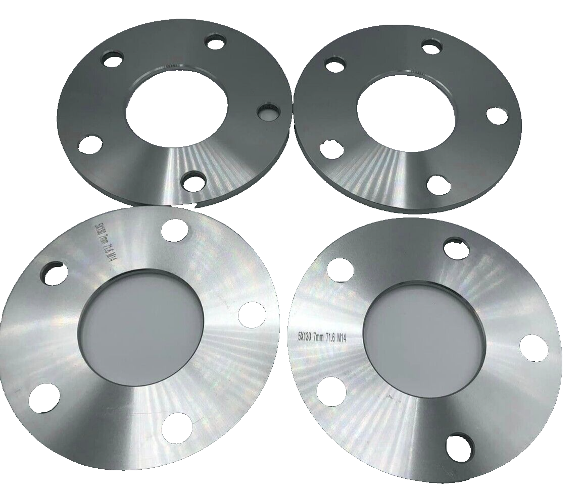 Porsche Wheel Spacers 7mm + Extended AF Bolts Set Of 4 in Silver 5x130 PSR9Line1