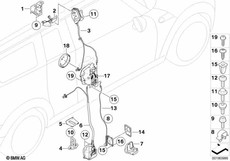 MINI Screw Grommet Trim Panel Mounting Clip Fastener Fits 2000-2025 Cars - # x1019