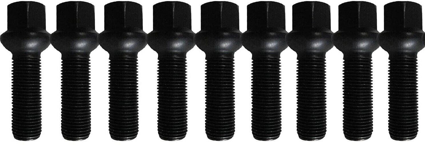 Porsche Wheel Spacers 7mm + Extended AF Bolts Set Of 2 in Black 5x130 PSR9Line14