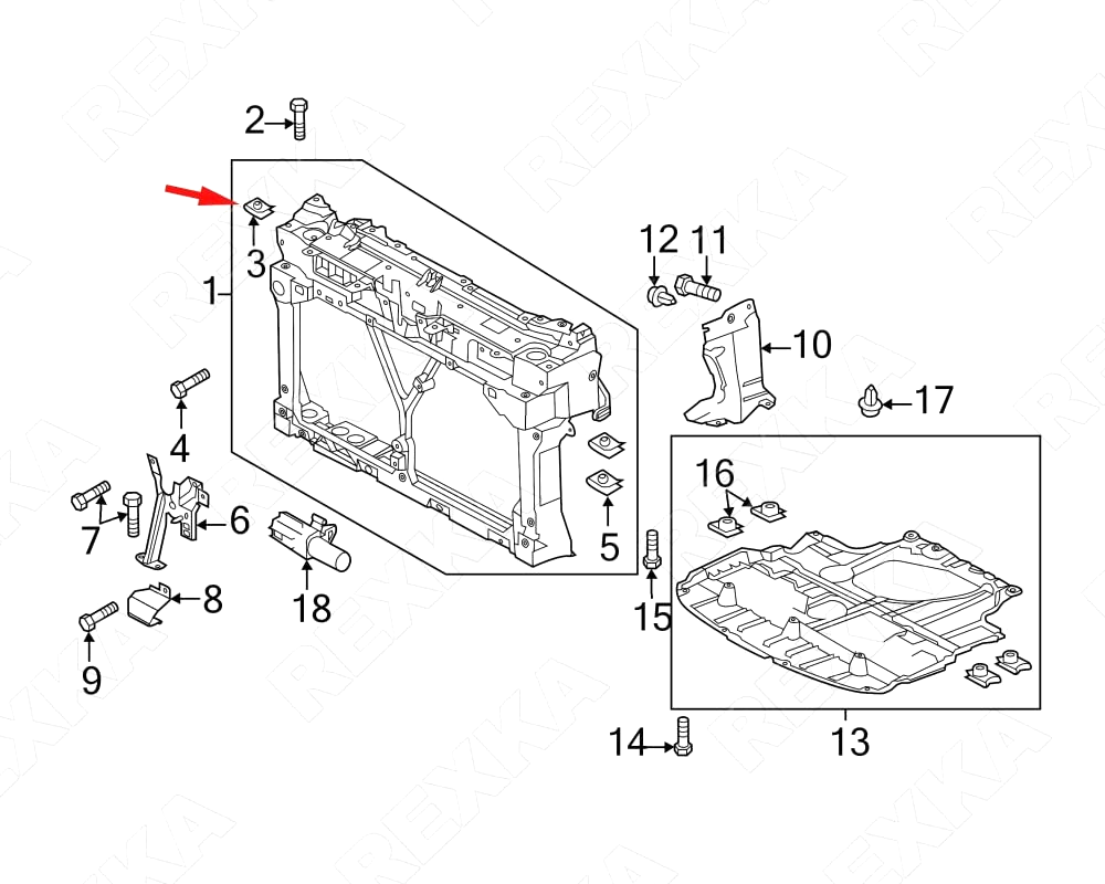 AUDI C-Clip M6 Spire Nut Under Body Weather Sheild Trim Panel Galvanised - x20pc10