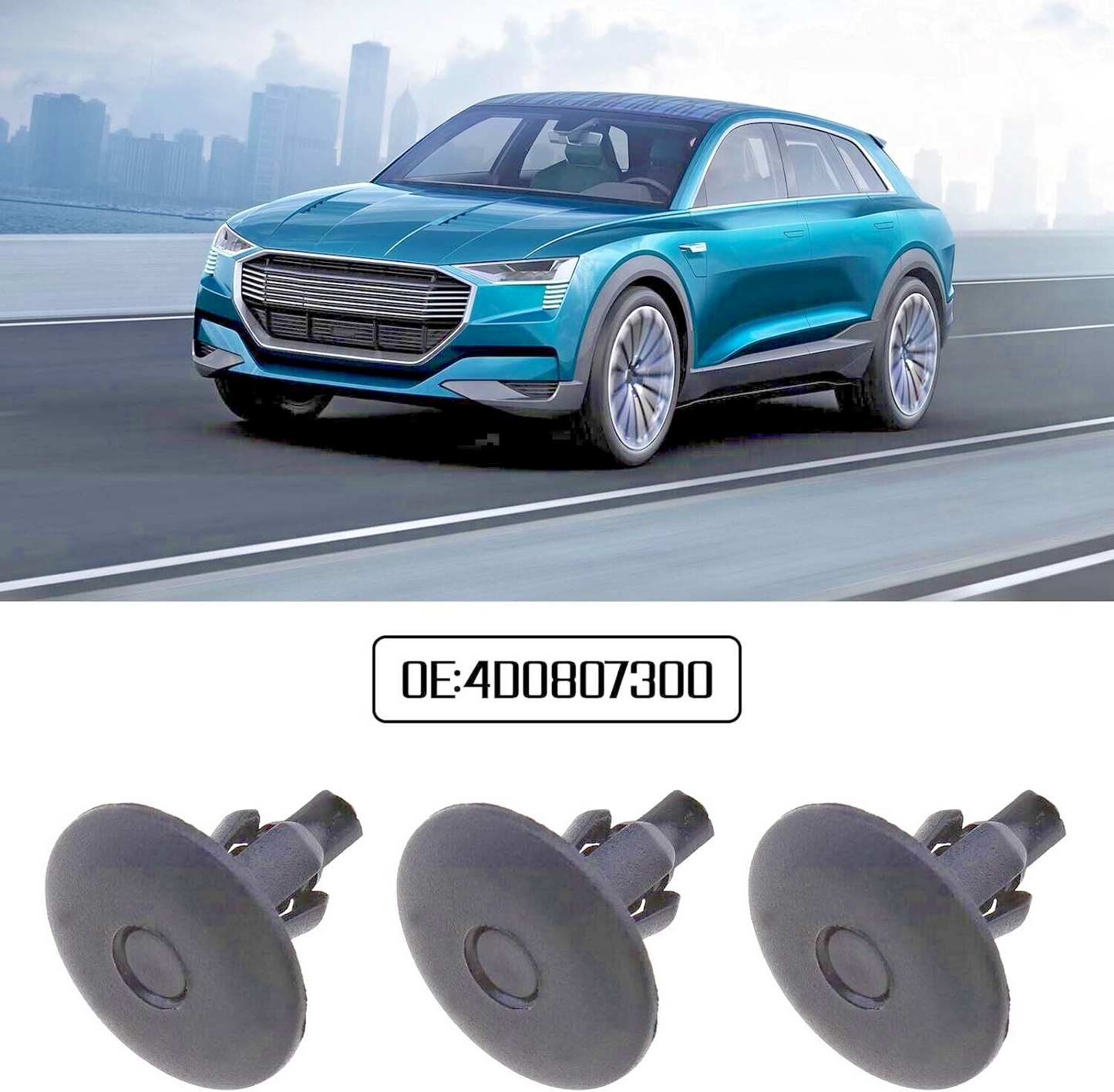 AUDI Push Fit Rivet Trim Clips x20 for A2 A4 A5 A8 Q3 Q5 Q7 Q8 TT # 4D080730019