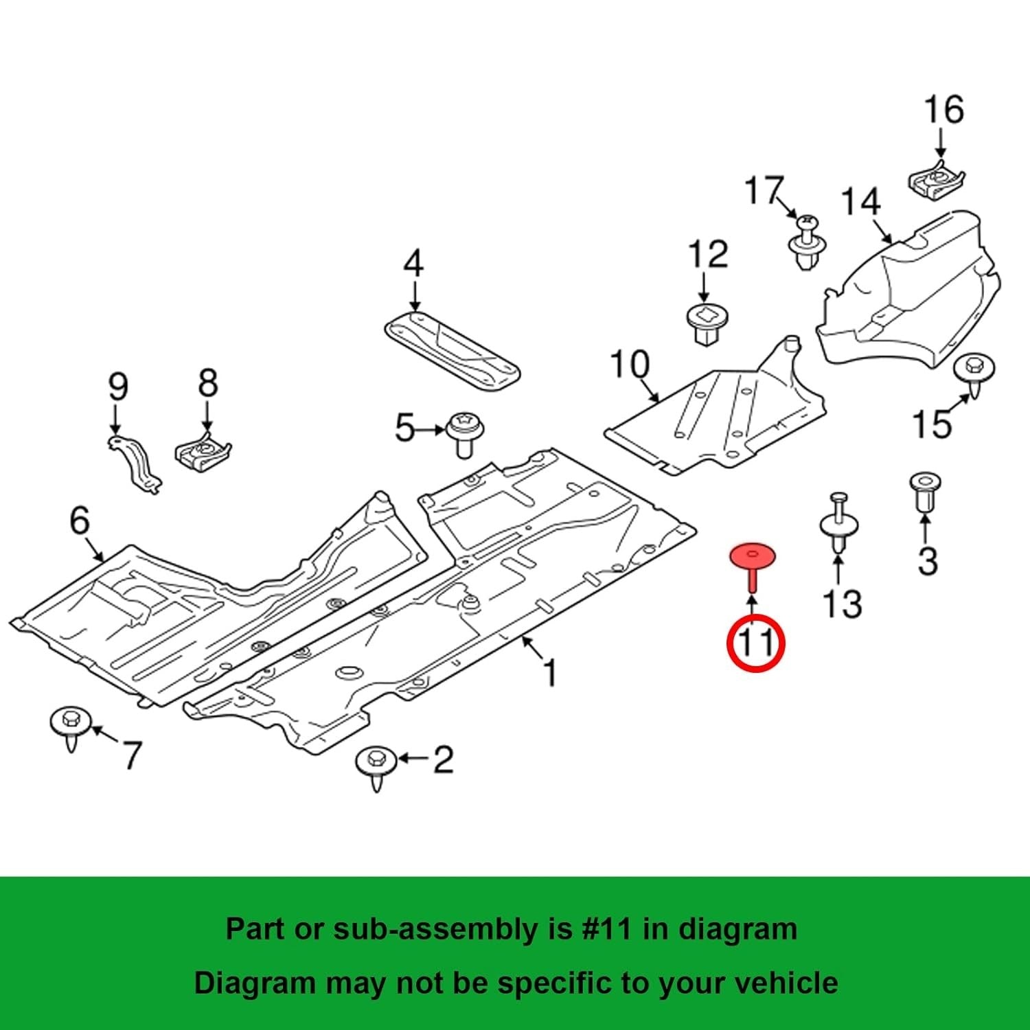 BMW Under Body Splash Guard Weather Shield Side Skirt Pin Screw Clip Pack of - 510