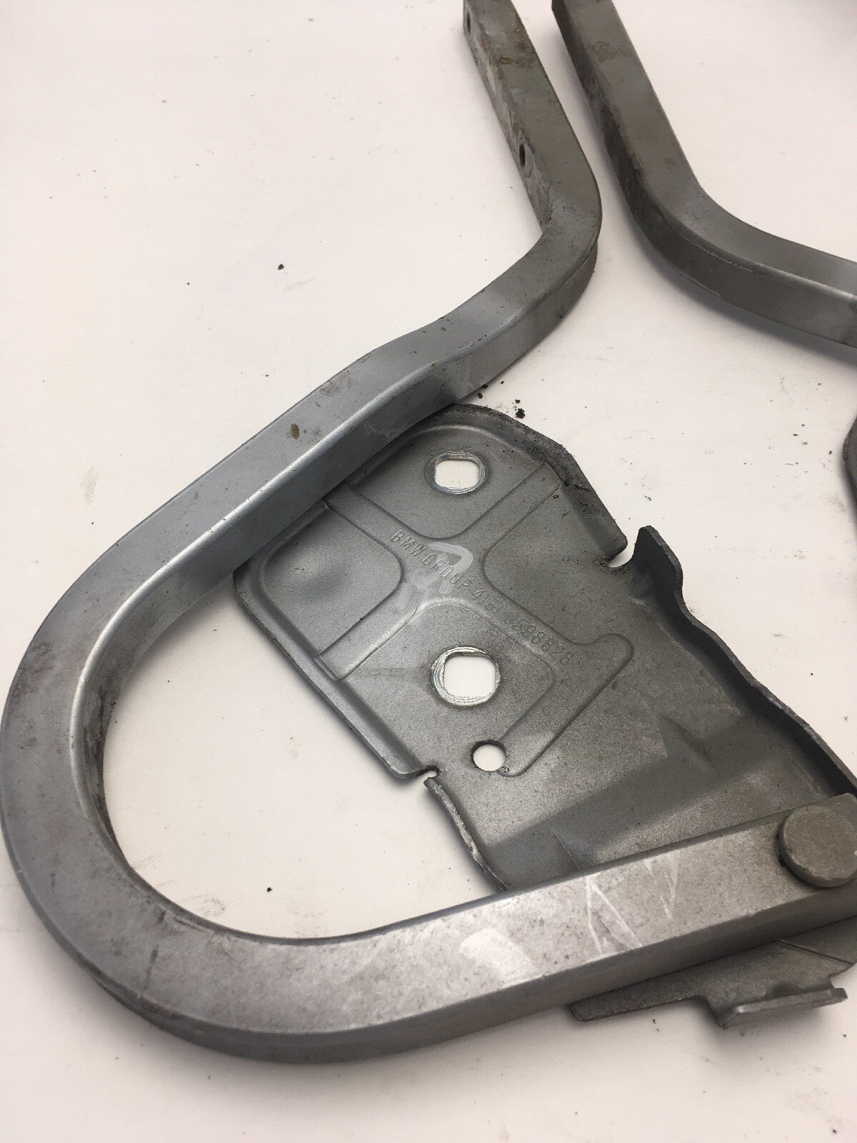 Pair Of Silver Bonnet Hinge In Silver From a Mini R50 R52 R53 01-061