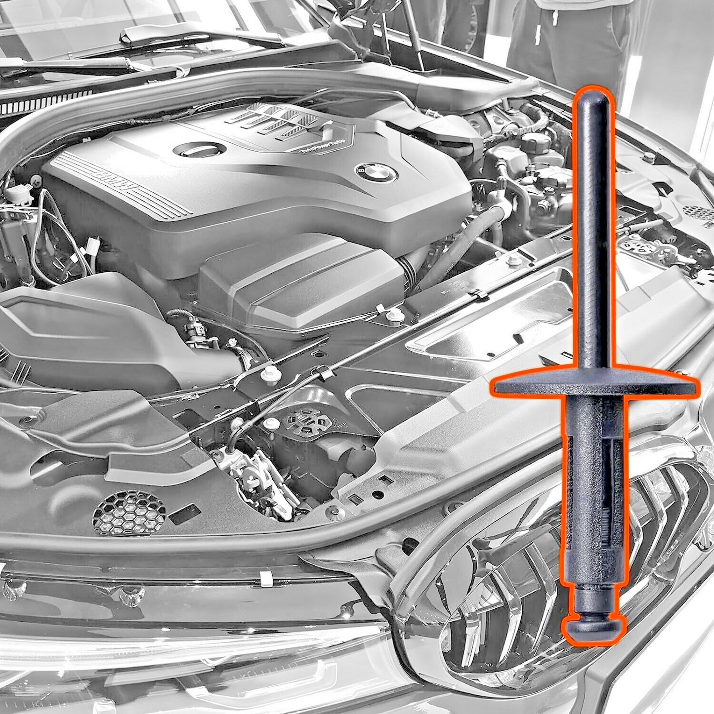 BMW X1 X2 X3 X4 X5 X6 F G Wheel Arch Flare Trim Clips 07147293278 Rivet 6mm x2014