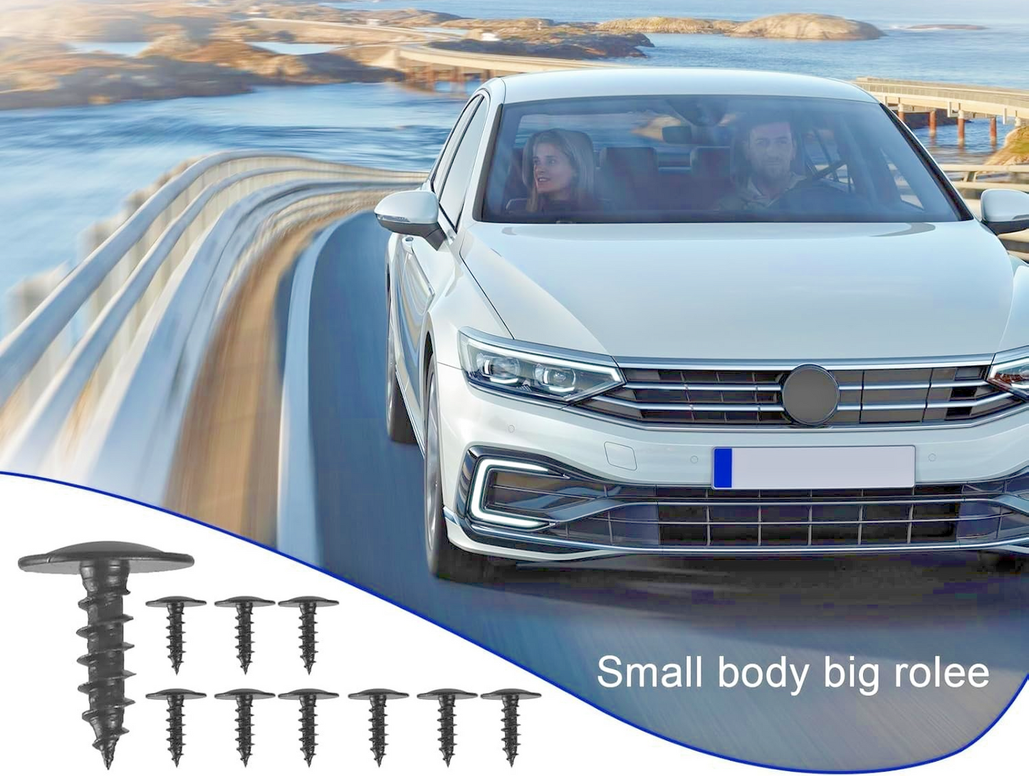 Bodywork Trim Panel Fixing Self tapping M5 Automotive Screw, x5pc All Car & Van.17