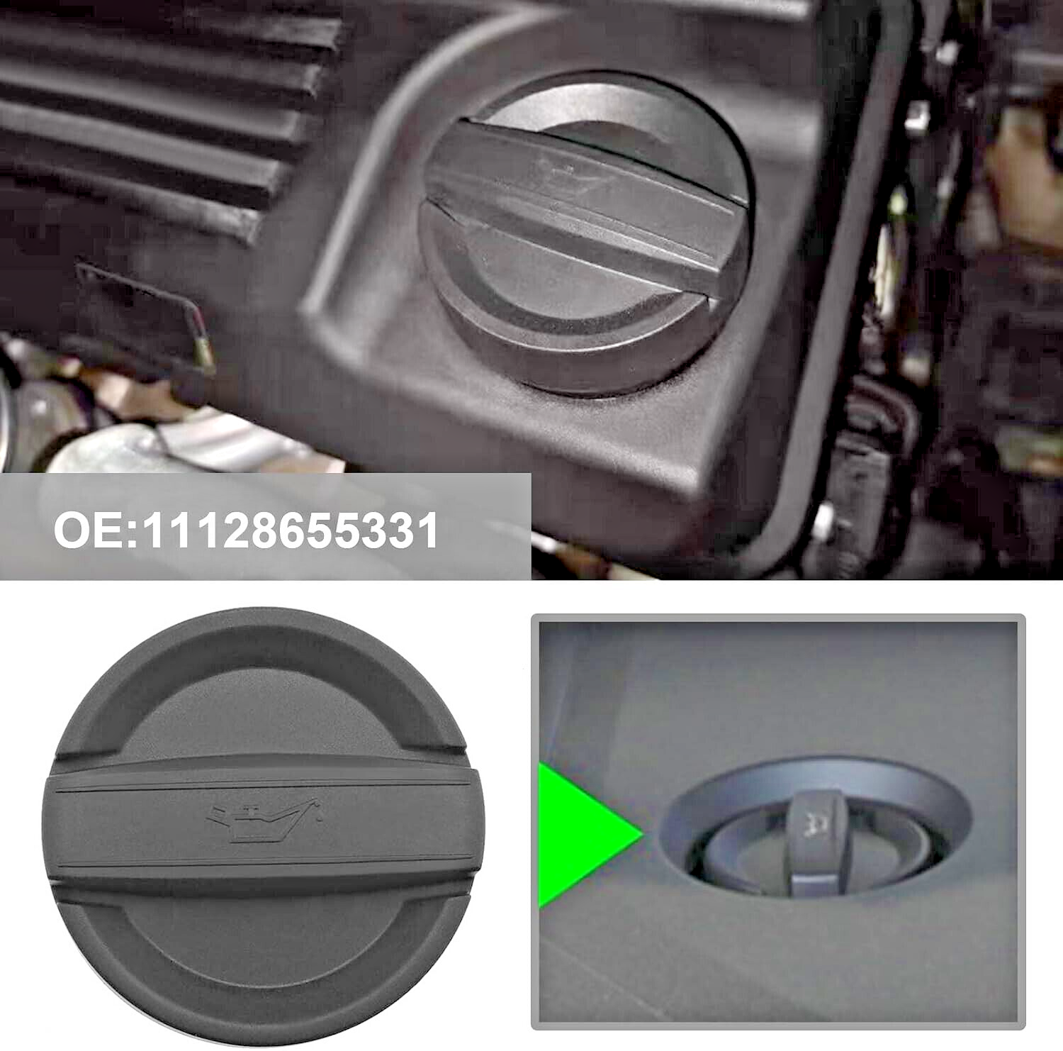 BMW Engine Oil Filler Cap Replacement X & Z Series. 1112865533122