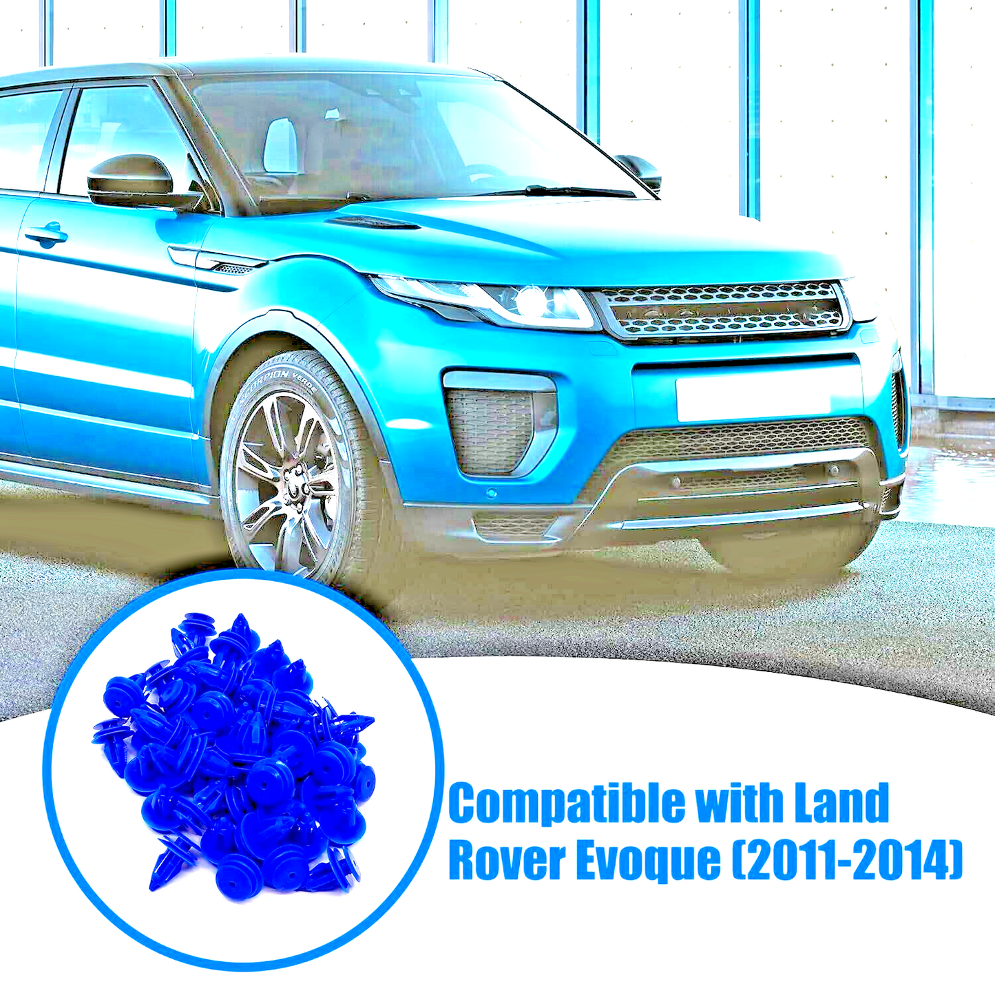 Land Range Rover Blue Trim clips 20 Pcs  Evoque Discovery 5 Disco Sport LR0272553