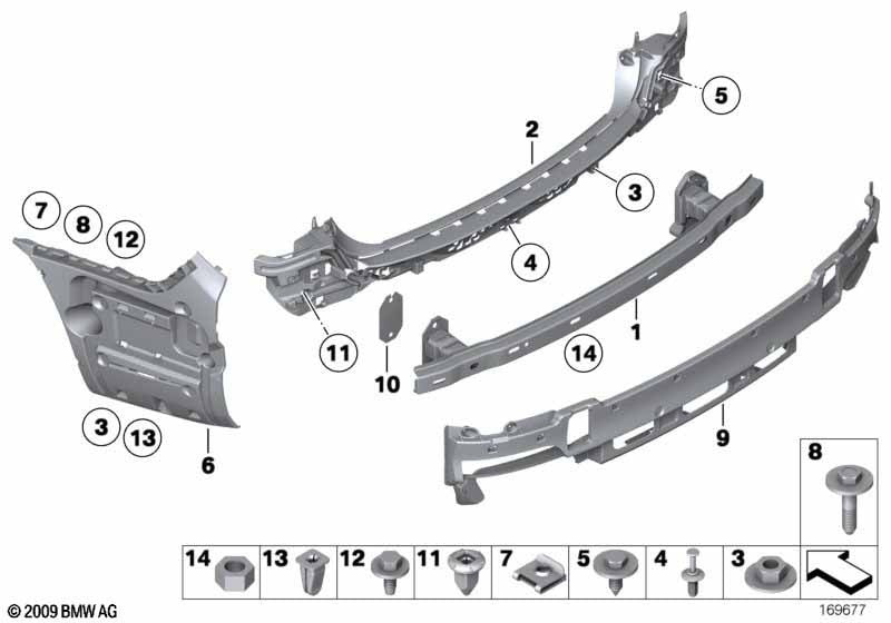 BMW Insulated Gromet for Trim Panel Fixing Secure Bodywork Fastener Clip, Pack 510