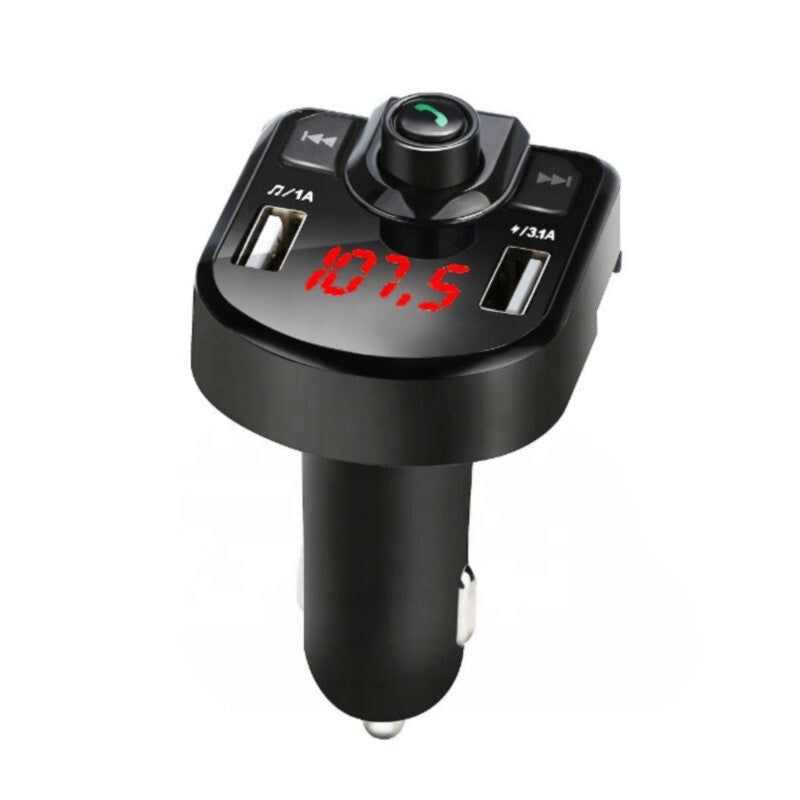 Wireless BT 5.0 FM Transmitter QC3.0 Car USB Charger Adapter Radio Player1
