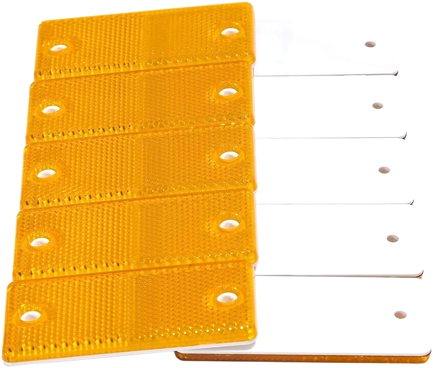 Amber E-Approved Rectangular Reflectors Trailers Caravans High-Quality 2pcs.7