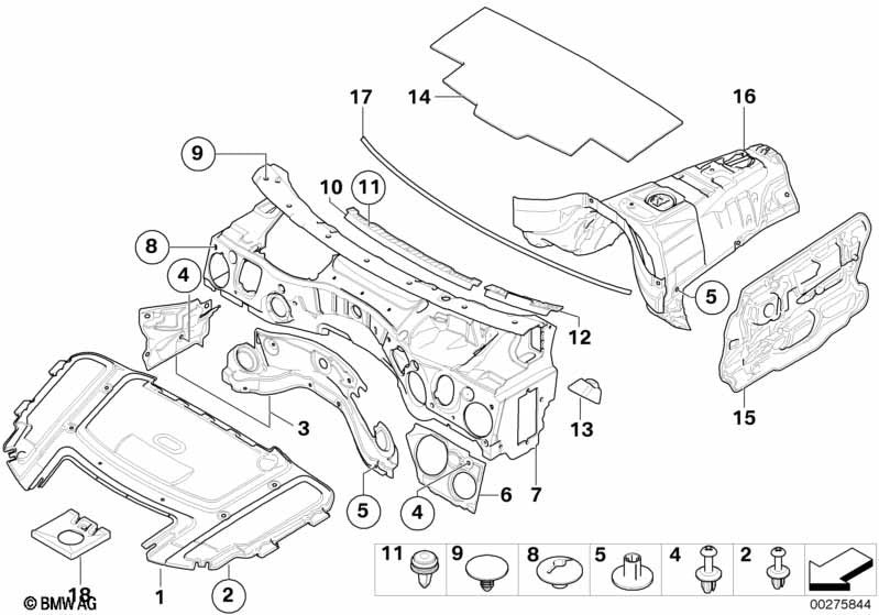 BMW Insulated Screw Grommet, Trim Panel Secure Mounting Clip Fastener 98 On  x208