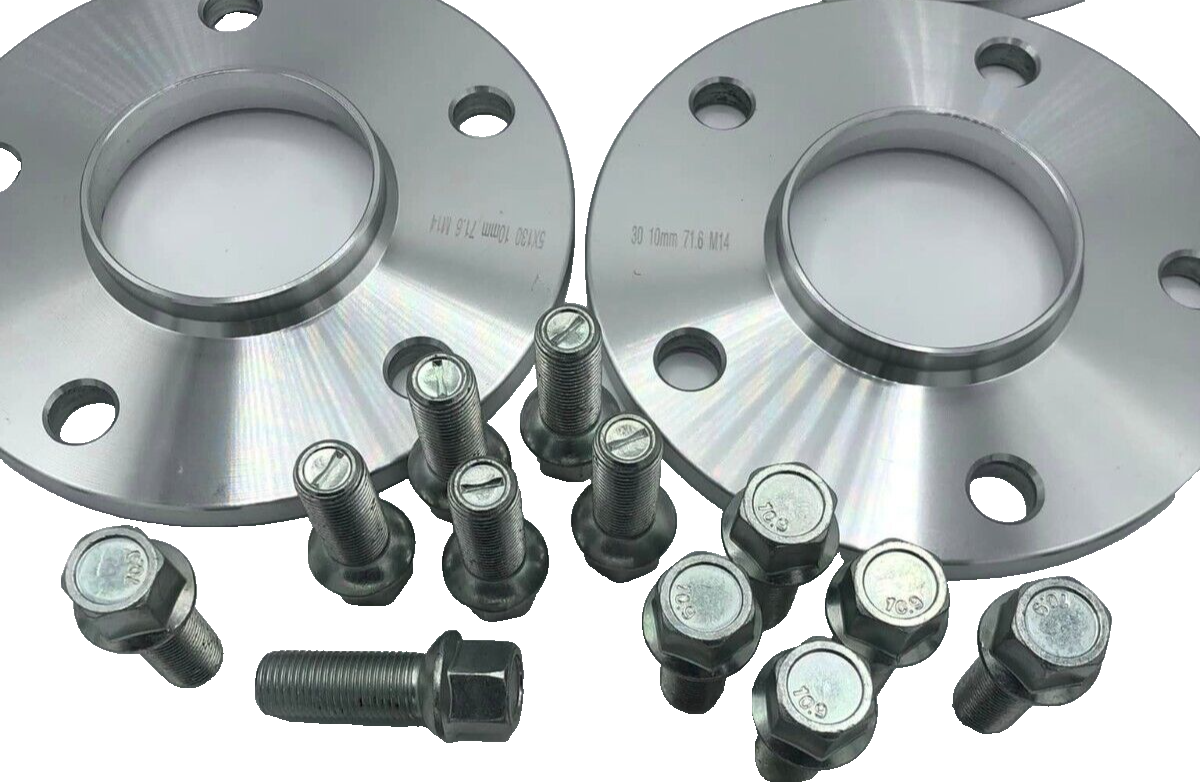 Porsche Wheel Spacers 12mm & Extended AF Bolts Set Of 2 in Silver 5x130 PSR9Line5