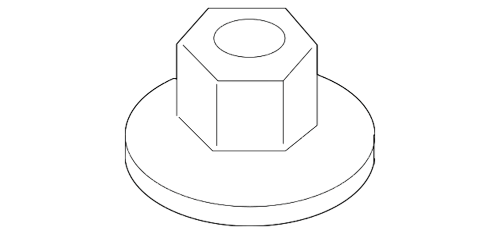 10mm Hex Head Plastic Flange Nut. x15 pc Arch Liner Splash Guard Under body Tray13