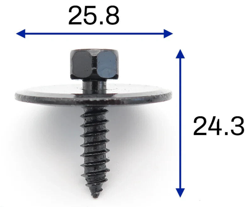 Mercedes Engine Undertray Splash Guard Screws with Large Captive Washer 15x Pack8