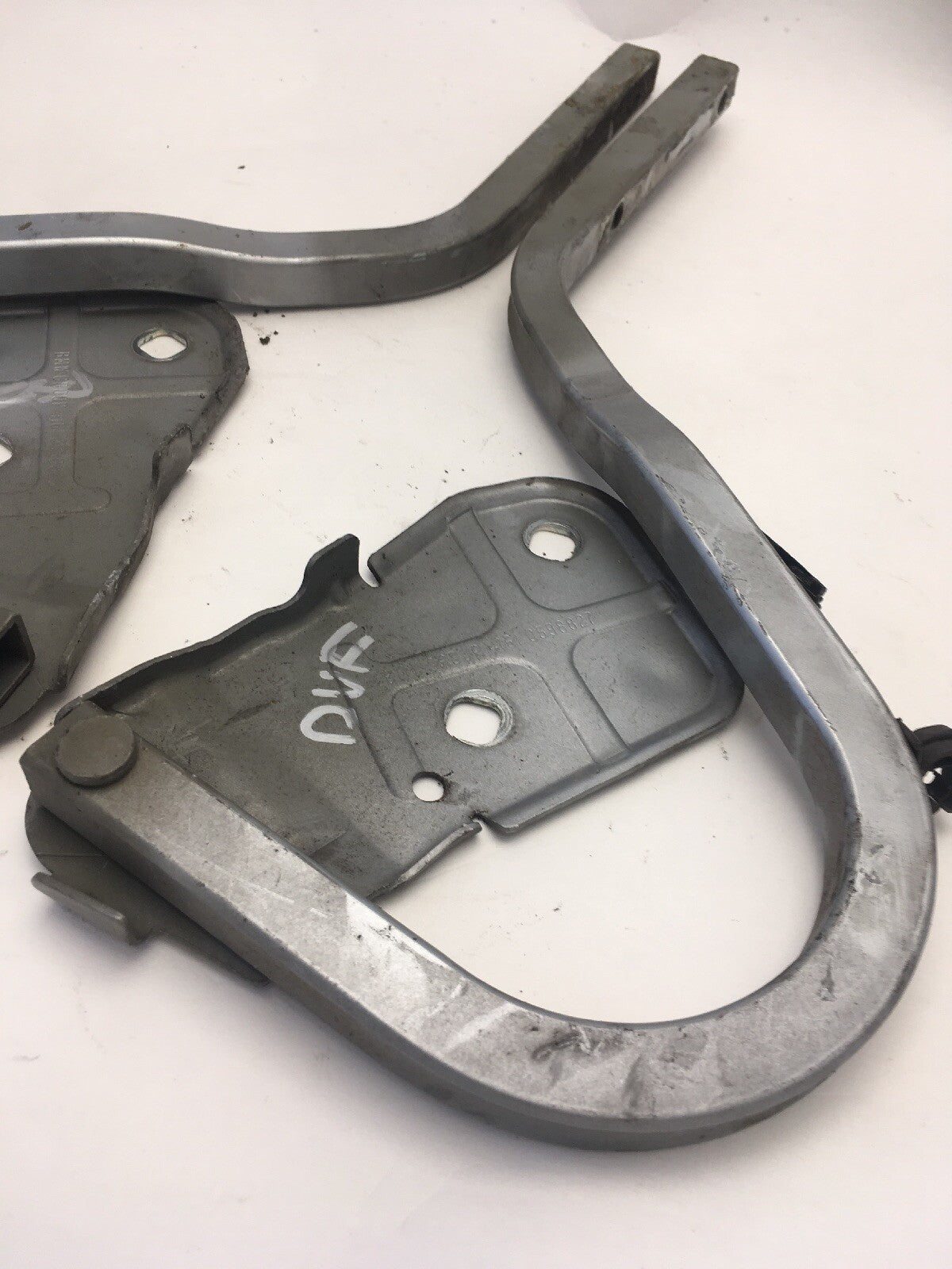 Pair Of Silver Bonnet Hinge In Silver From a Mini R50 R52 R53 01-062