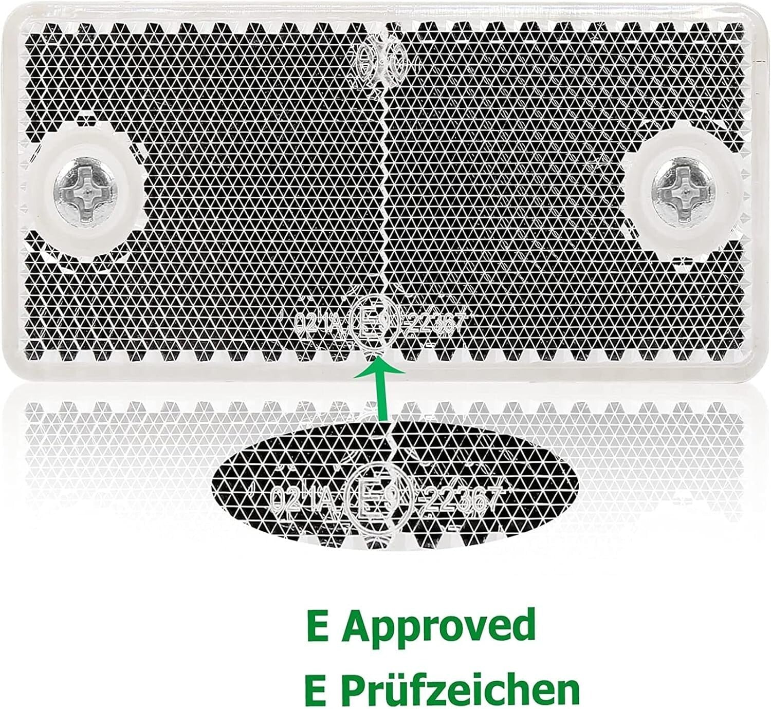 White Rectangular Reflectors Trailers Caravans11