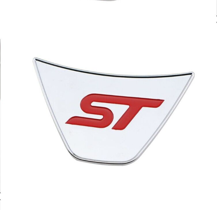 Ford Fiesta ST MK7 MK7.5 Chrome Steering Wheel Badge Trim Red ST1