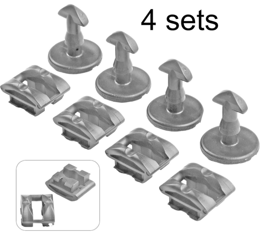 Land Range Rover Bumper Tow Cover Twist Bolt & Receiver x4 Sets DYR & DYF 5000100