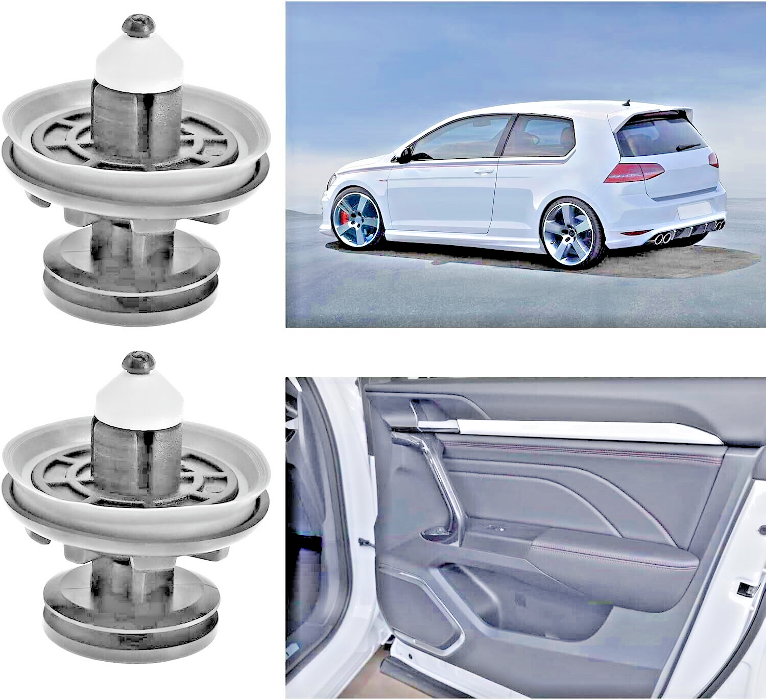 VW Door Card Panel Interior Trim Lining Fixing Clips for Golf Polo Passat Qty 107