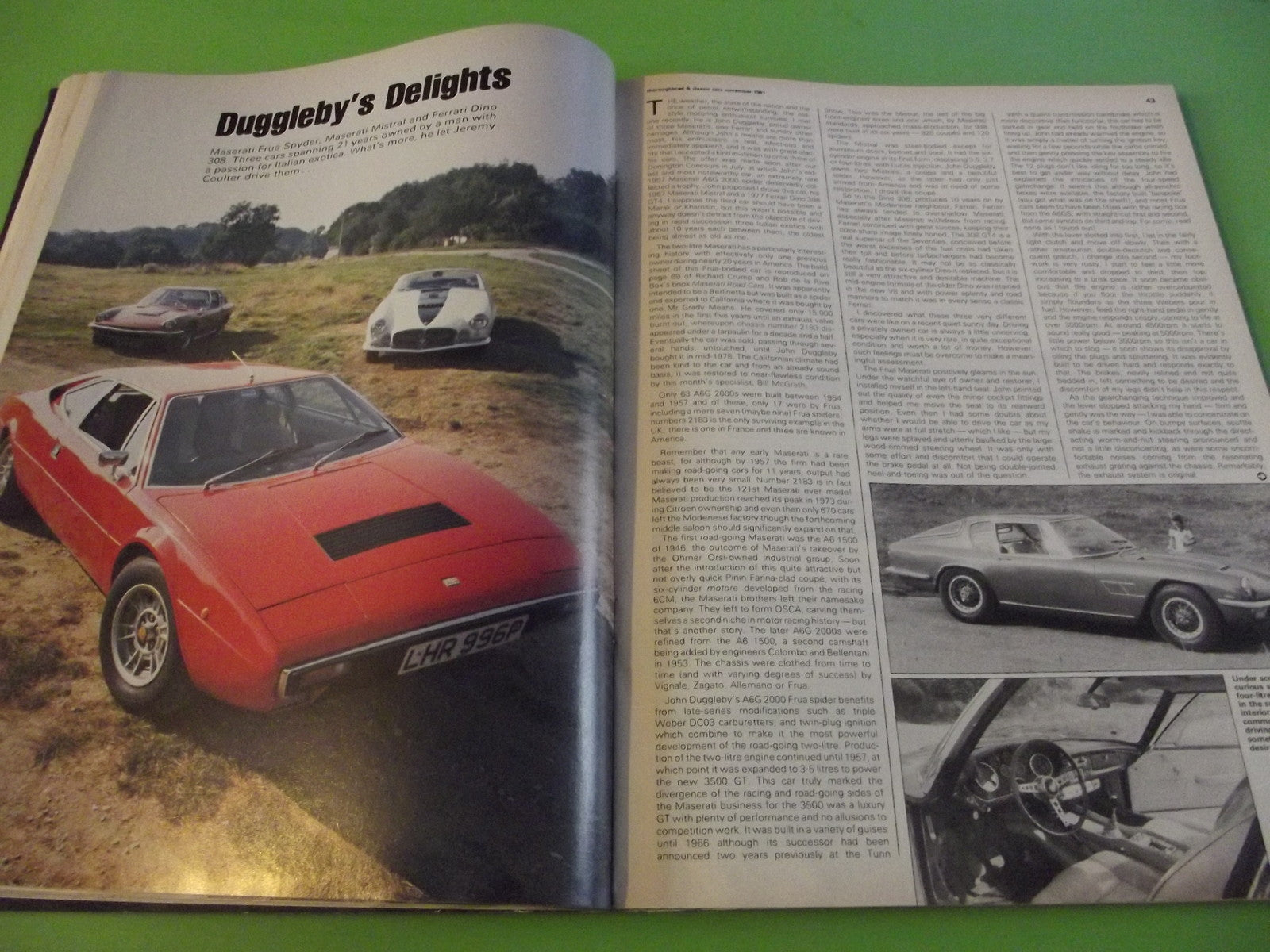 THOROUGHBRED AND CLASSIC CARS MAGAZINE NOVEMBER 1981 #C43