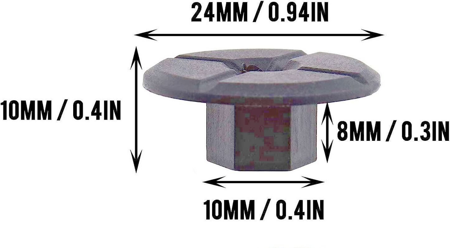 Wheel Arch Lining Mudguard Trim Fixing Nut A2109900050 Mercedes-Benz x10 W2022