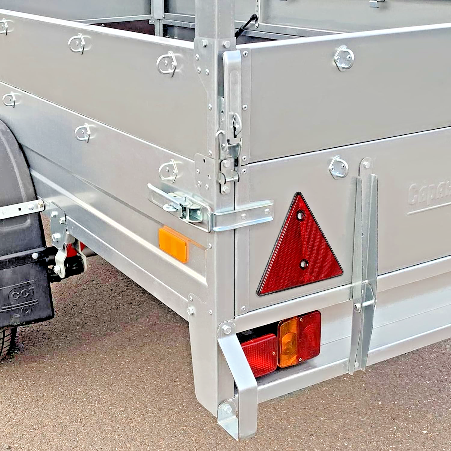 Vehicle Rear Safety Reflectors Red - MOT Legal for Trailers Trucks Caravans # x212