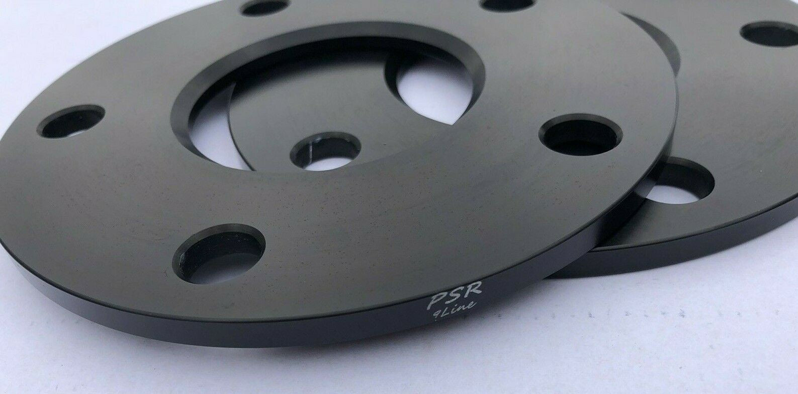 Porsche Wheel Spacers 7mm + Extended AF Bolts Set Of 4 in Black 5x130 PSR9Line17