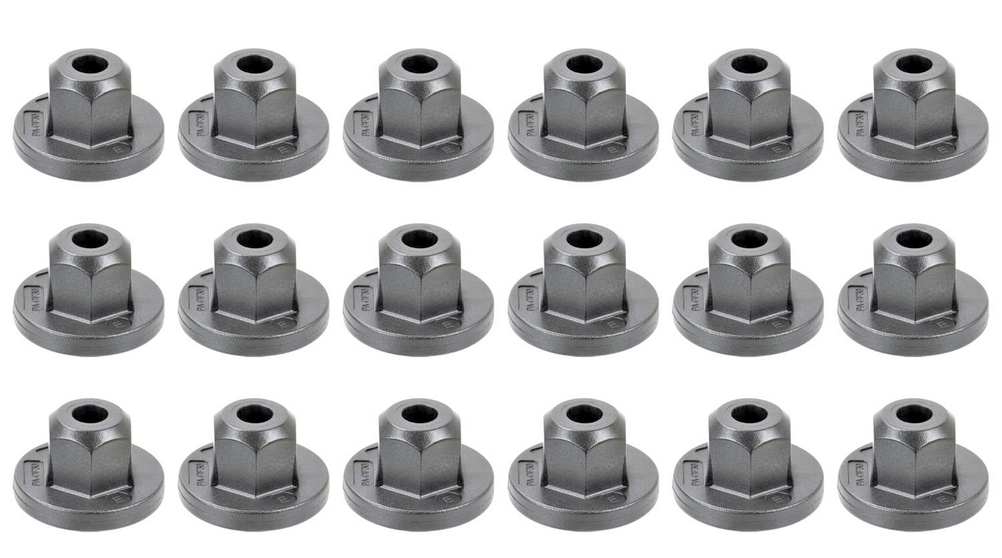 MINI Hex Head Plastic 10mm Nut Under Tray Splash Guard Trim Panel Fastener -15Pc18