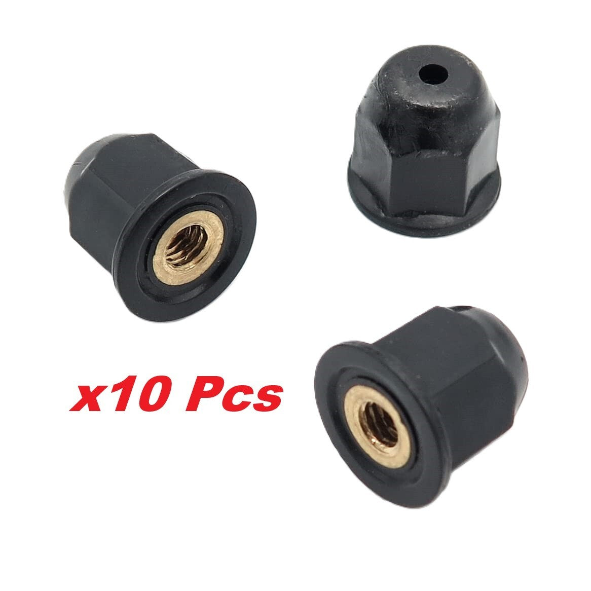 HONDA Plastic Coated Brass M4 Nut x10 Pcs, Accord Civic CRX CRV Odessy Prelude.0