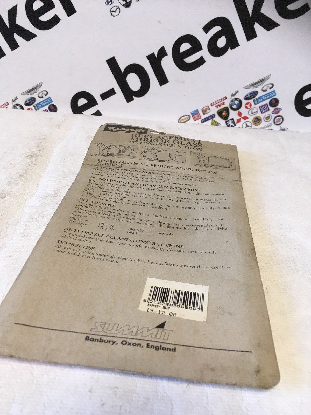 Seat Ibiza Malaga 85-92 Right Side Replacement Door Wing Mirror glass2