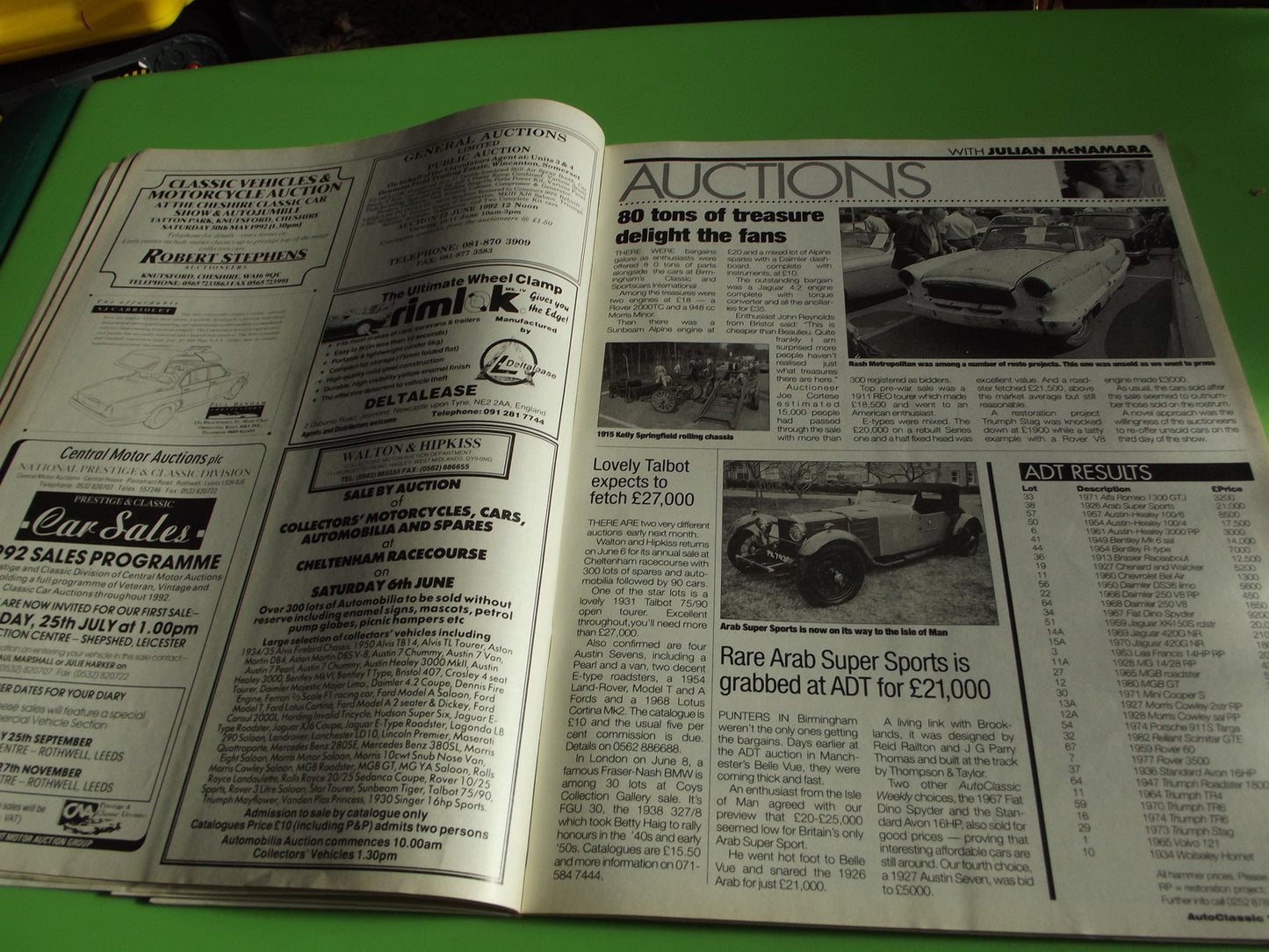 AUTO CLASSIC WEEKLY  MAGAZINE MAY 1992 #c34